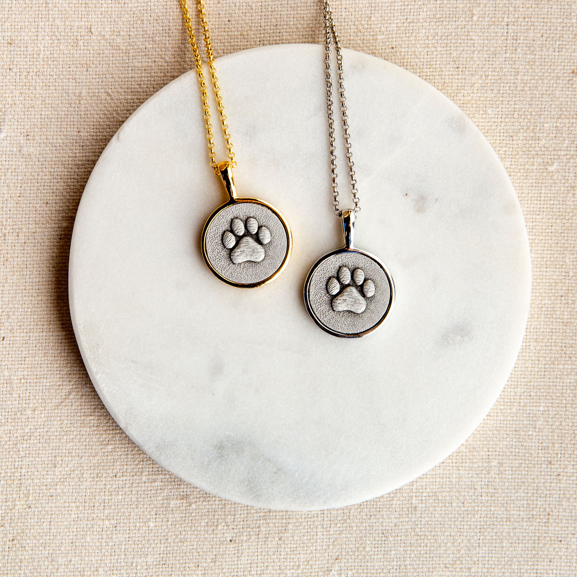 Pawprint Personalized Necklaces - fur mommas for cat or dog lovers