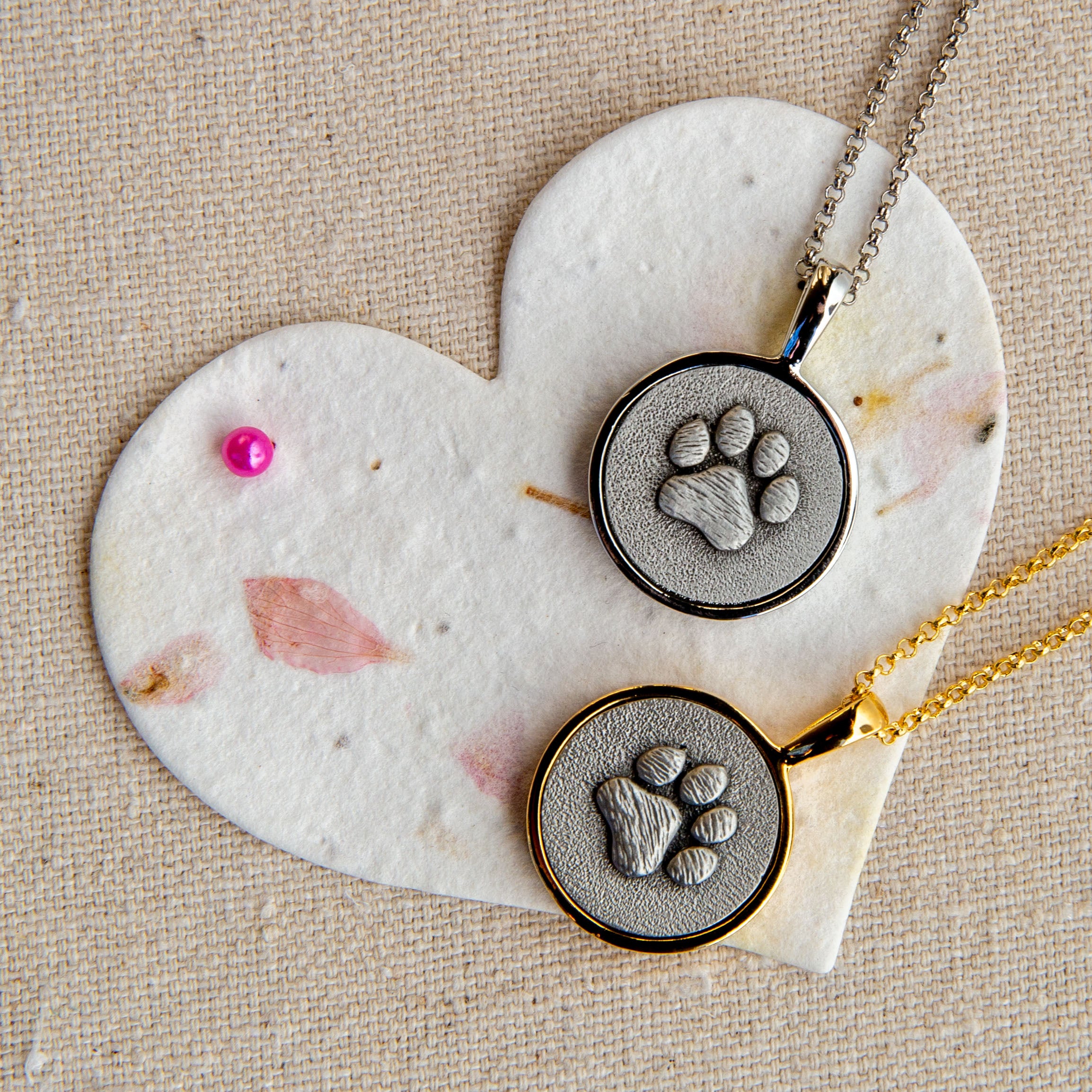 Custom cat paw print necklace best sale